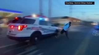 WATCH Detroit Police SUV drives through BLM protesters [upl. by Joleen]