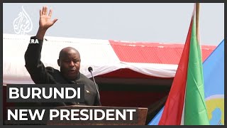 Ndayishimiye sworn in as Burundis new president [upl. by Nnyletak254]