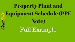 Property Plant and Equipment Schedule PPE Note FULL EXAMPLE [upl. by Llehsyt584]