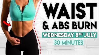 WAIST and ABS BURN 7 Day Flat Belly Challenge  30 minute Workout [upl. by Rita]