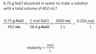 Molarity  Chemistry Tutorial [upl. by Frulla636]