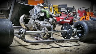 Building A Kawasaki KX 250 Drag Shifter Kart Part 2 [upl. by Inaleon331]