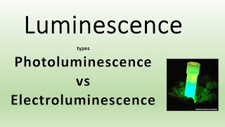 Photoluminescence vs Electroluminescence Material science [upl. by Jemmy]