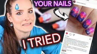 RECREATING MY SUBSCRIBERS NAIL ART gives channel away [upl. by Fernandes145]