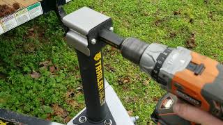 TRAILER VALET Drill Powered Trailer Jack REVIEW [upl. by Anear]