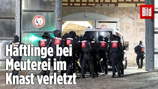 Gefängnismeuterei Polizei stürmt Knast in Thüringen  JVA Untermaßfeld [upl. by Oirasan]