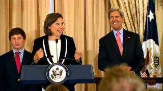 Secretary Kerry Hosts a Swearingin Ceremony for Assistant Secretary Victoria Nuland [upl. by Arrotal]