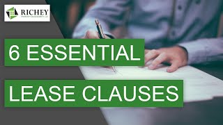 Landlord Tenant Lease Agreement Essentials  6 KEY LEASE CLAUSES You MUST Include Part 2 [upl. by Levania667]