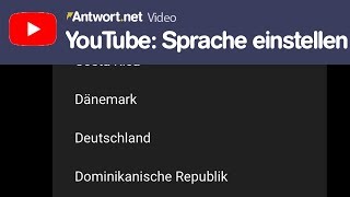 YouTube Sprache einstellen [upl. by Doroteya690]