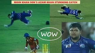 PAK WC Winning WicketKeeper Moin Khans Son Azam Khan Stunning Catch During Ramzan Cricket 2019 [upl. by Hicks312]