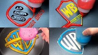 Warner Bros Logo History Pancake Art [upl. by Cressy]