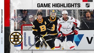 Capitals  Bruins 12022  NHL Highlights [upl. by Aeikan316]