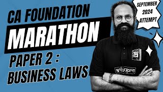 CA Foundation Business Laws Marathon  Full Syllabus  September 2024 Attempt  English  CS Sai [upl. by Derej69]