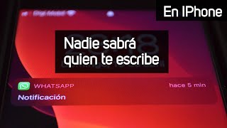 Cómo OCULTAR NOTIFICACIONES de WHATSAPP en pantalla de bloqueo IPHONE 🕵️‍♂️🔐 [upl. by Eynenihc883]